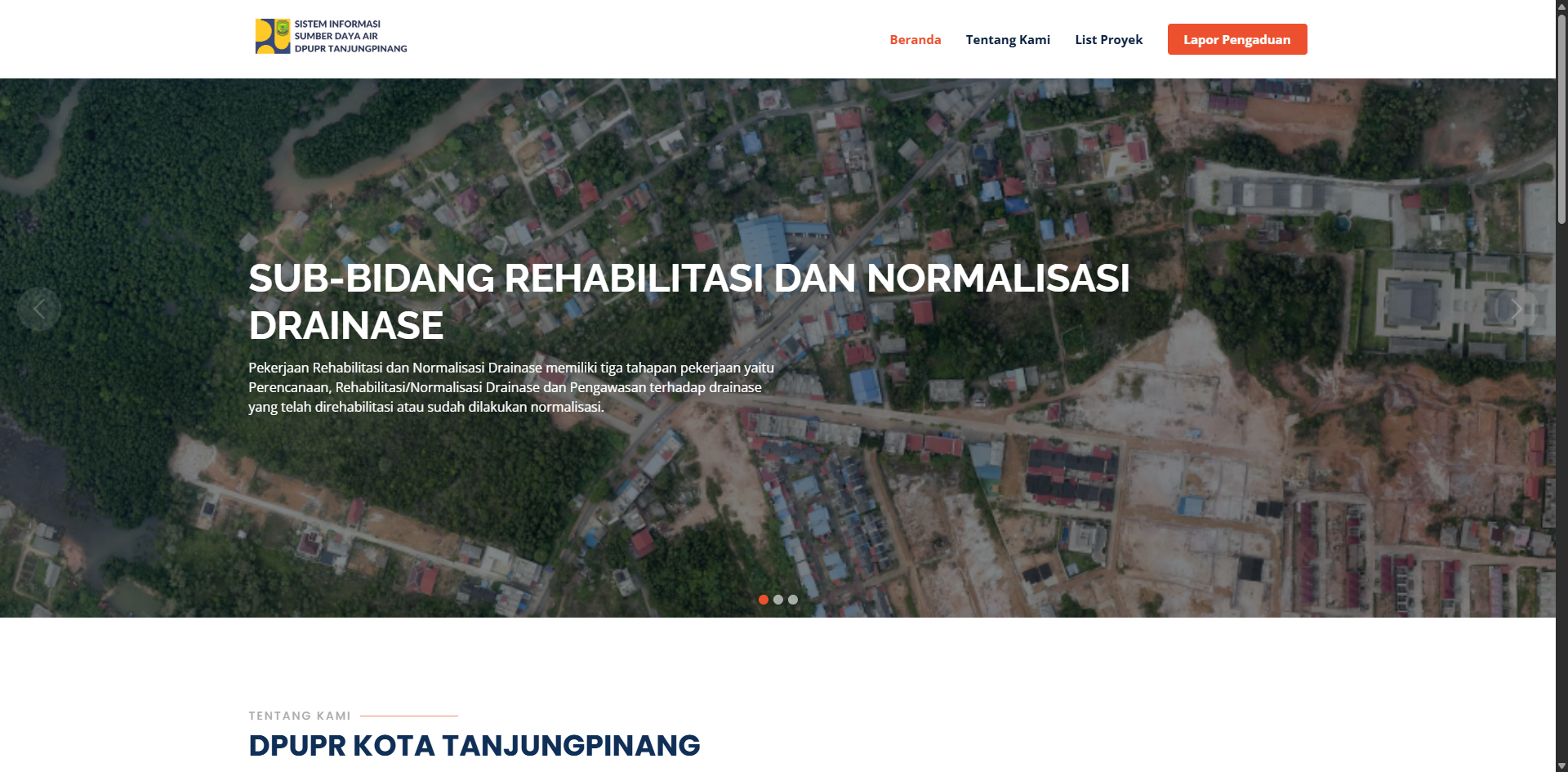 Sistem Informasi Sumber Daya Air DPUPR Tanjungpinang